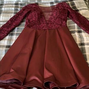 Maroon homecoming dress. Size 9